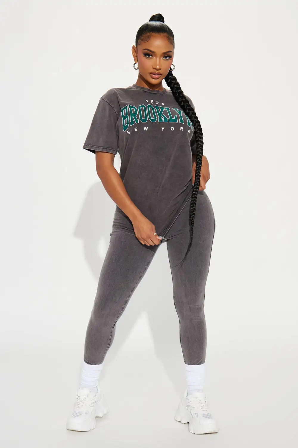 Brooklyn Mineral Wash Legging Set - Black