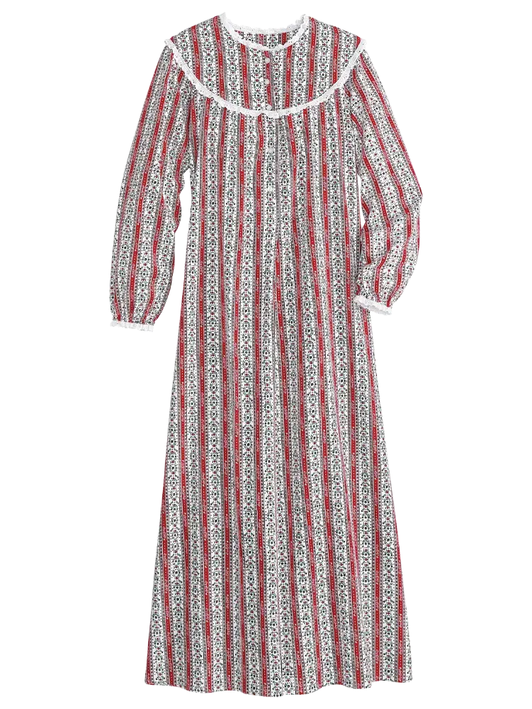 Lanz Classic Tyrolean Cotton Flannel Nightgown, 54 Inch