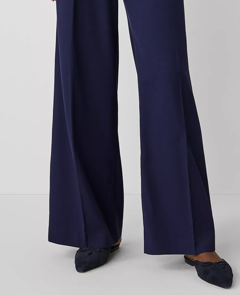 The Pleated Wide-Leg Pant In Textured Drape