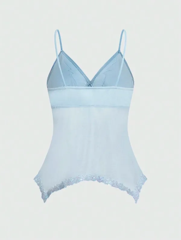 Fairycore Summer Casual Butterfly Knot Embroidery Cami Top