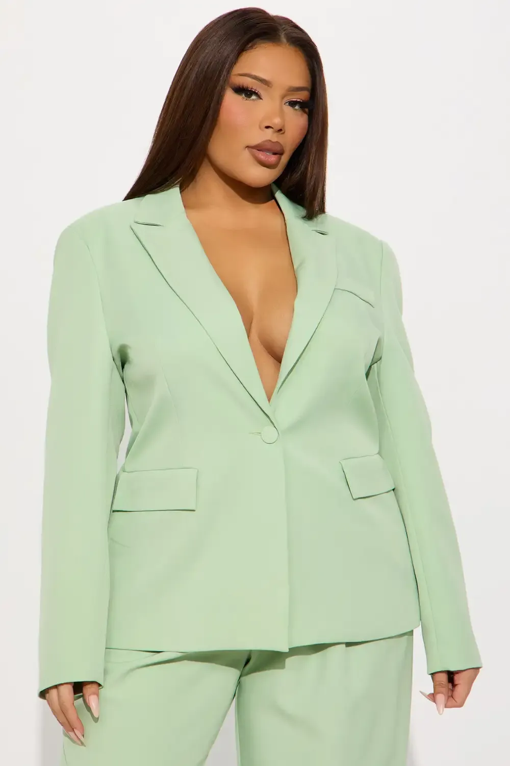 Power Suit Icon Pant Set - Sage
