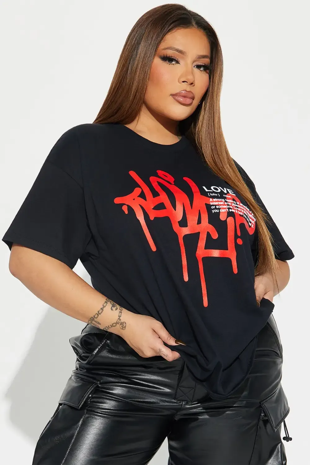Definition of Love Short Sleeve Tee - Black