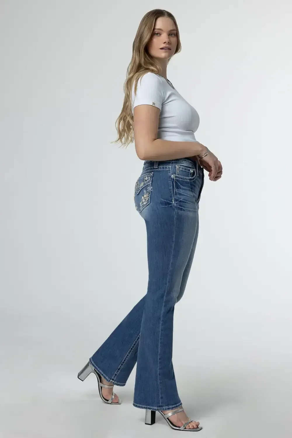 Floral Bloom Bootcut Jeans