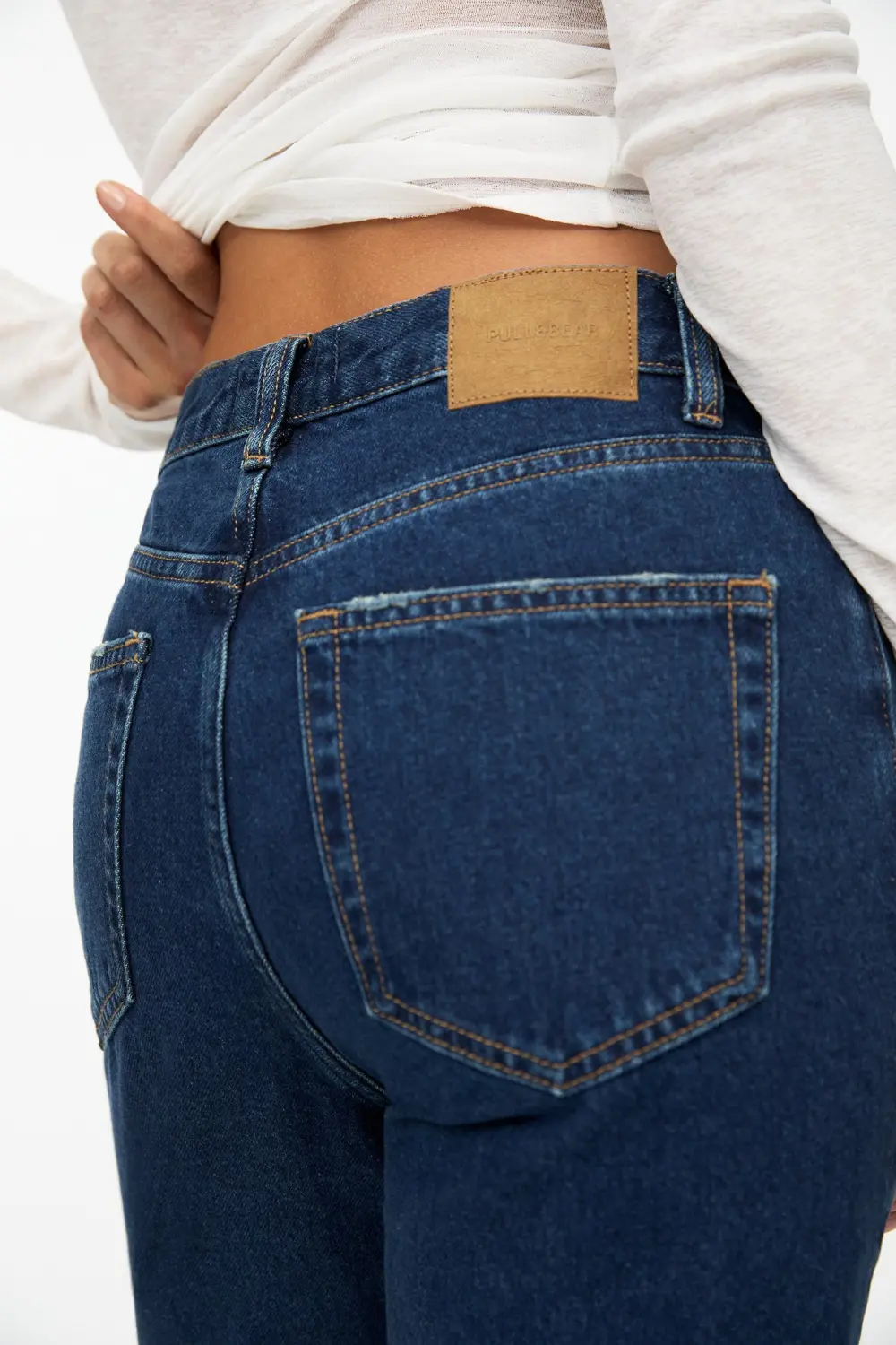 Jeans mom tiro alto