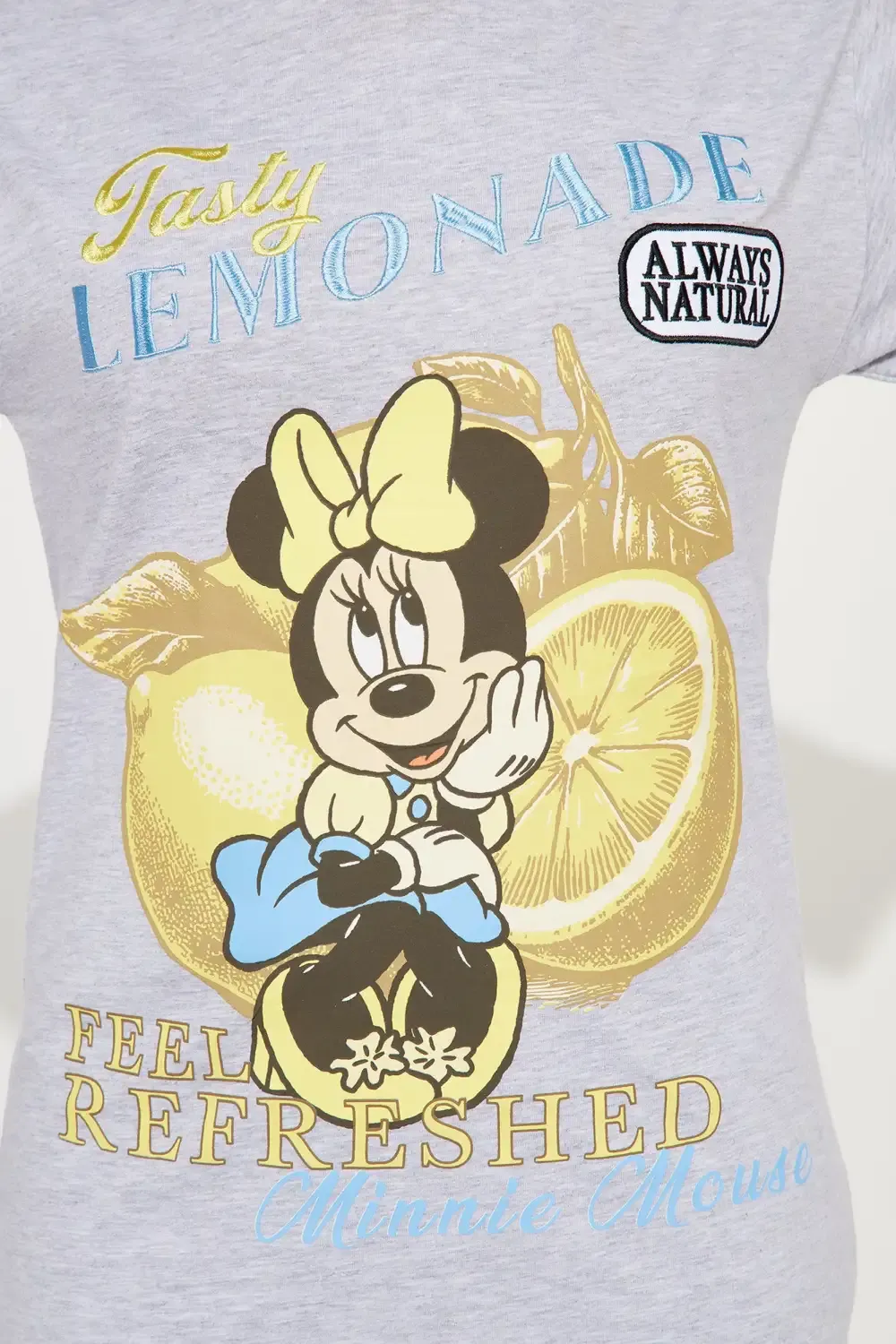 Minnie Mouse Tasty Lemonade Tee - Heather Grey