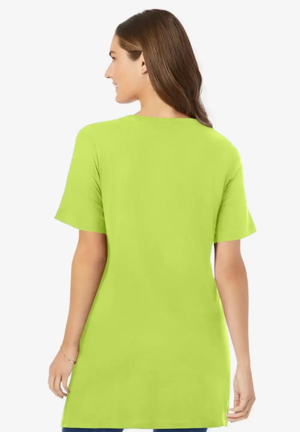 Perfect Short-Sleeve V-Neck Tunic