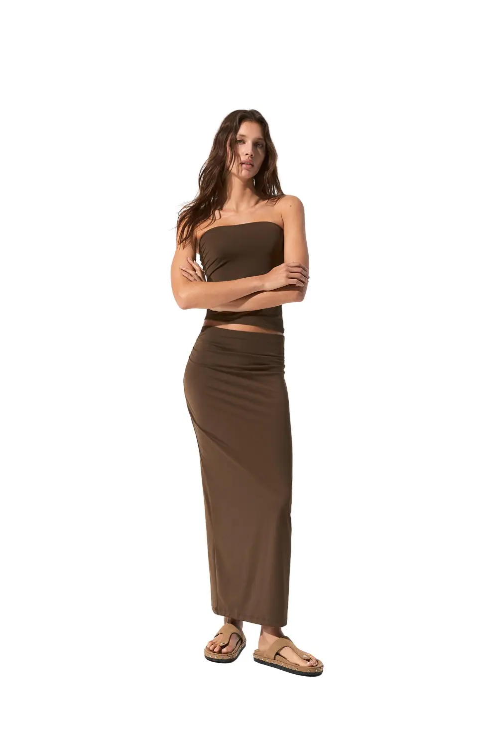 Strapless polyamide top
