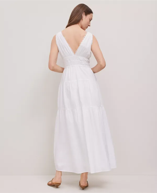 V-Neck Flare Maxi Dress