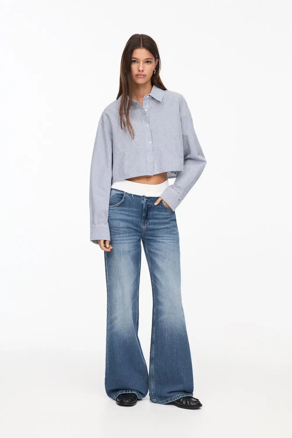 Jeans baggy cintura bóxer