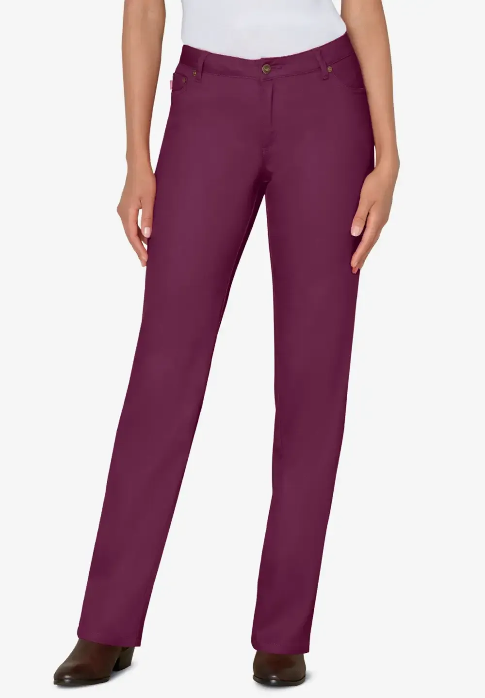 Straight-Leg Stretch Denim Jean