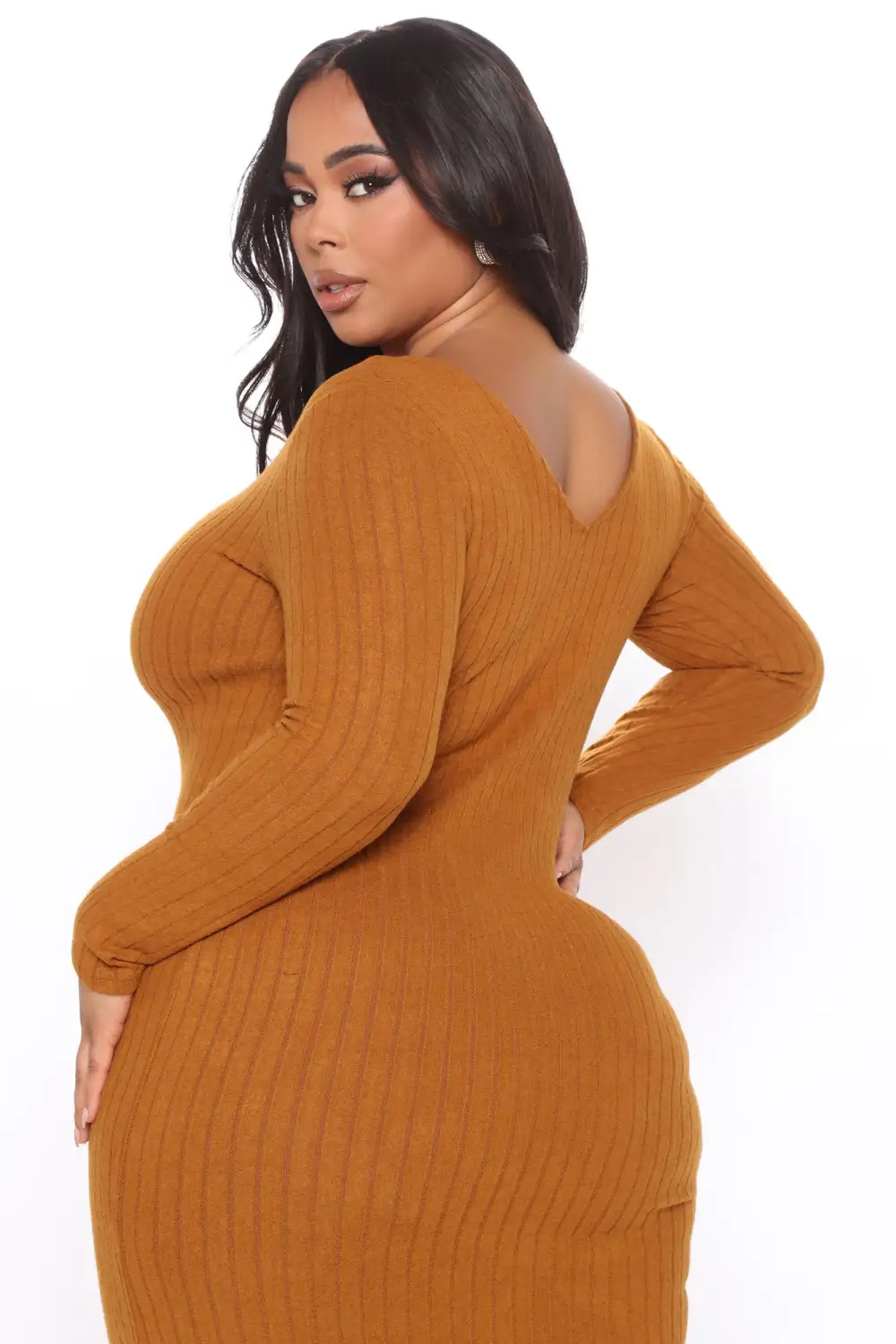 For The Thrill Of It Midi Dress - Rust