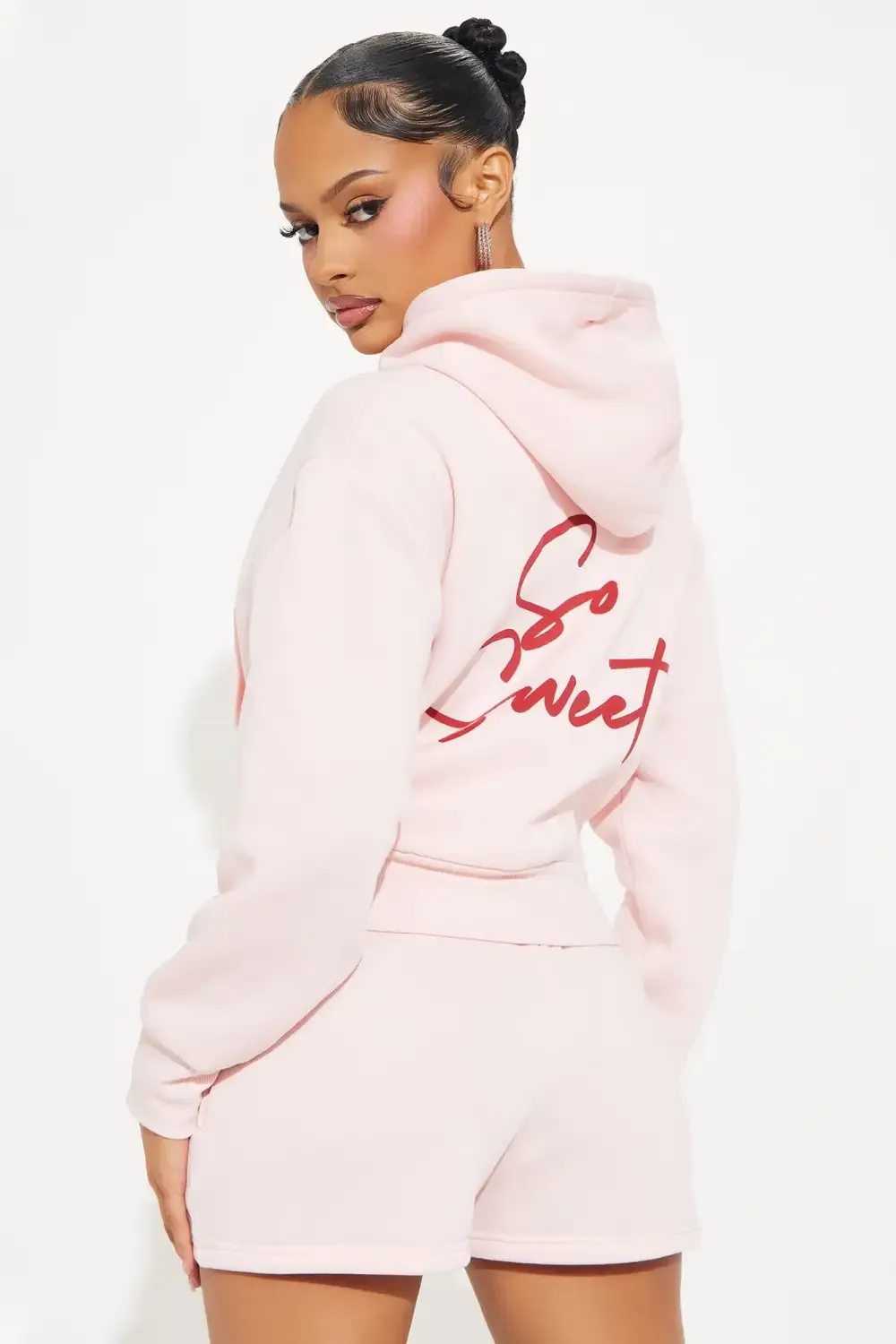So Sweet Fleece Short Set - Pink