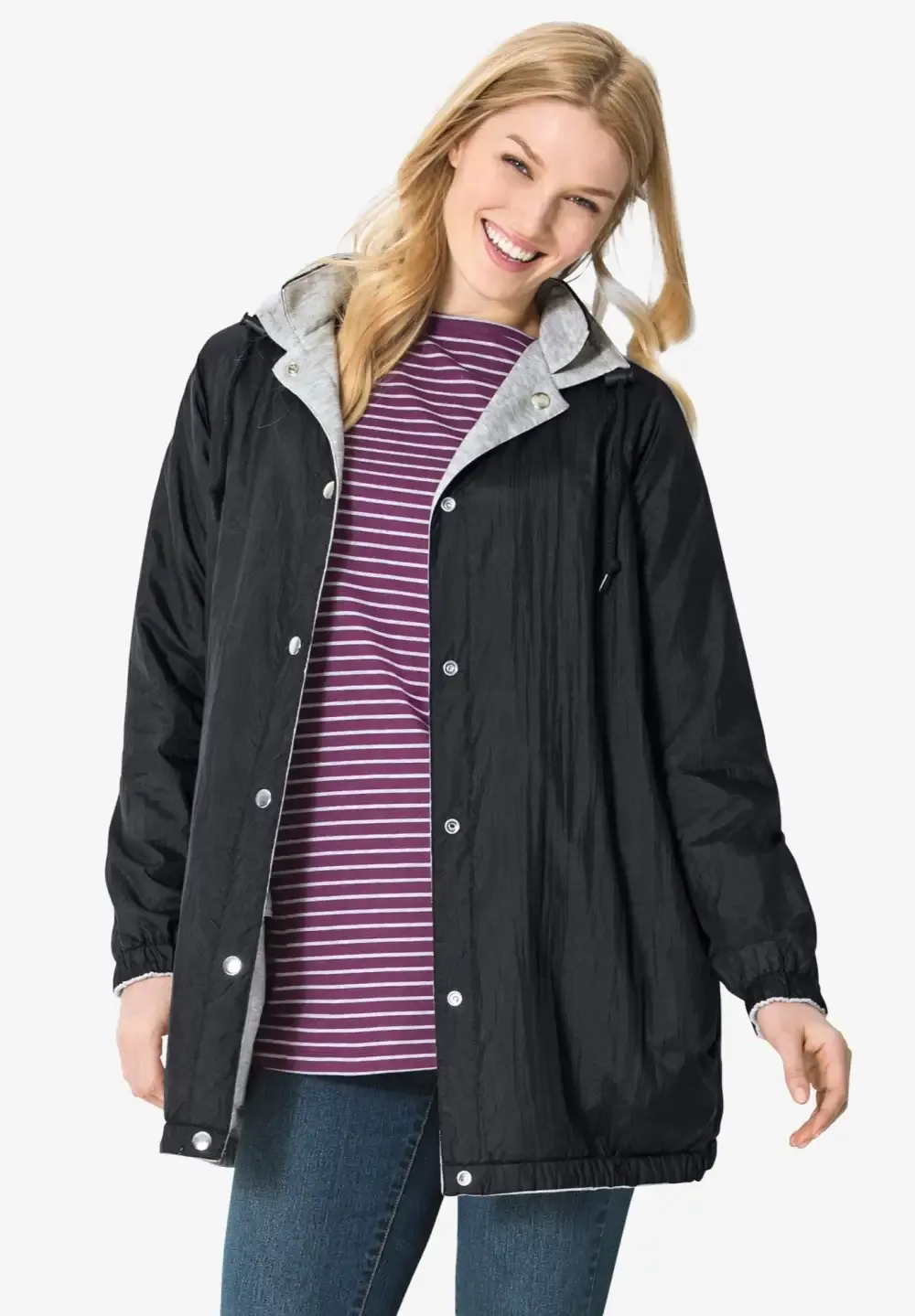 Fleece Nylon Reversible Jacket