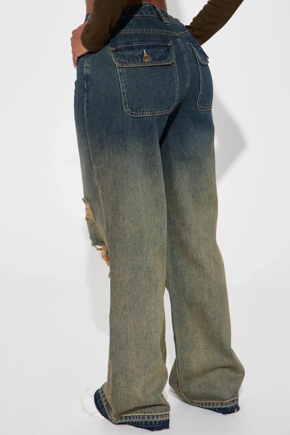 Westley Tinted Baggy Jeans - Dark Wash