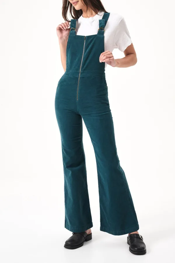 Deep Green Slim-Fit Comfortable Zipper Jumpsuit