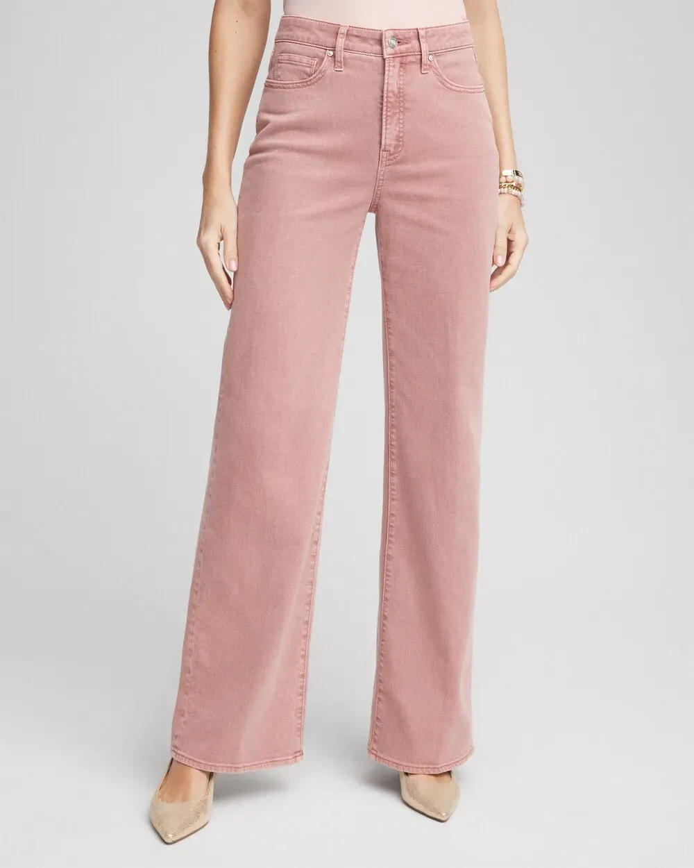 So Slimming® High Rise Wide Leg Jeans