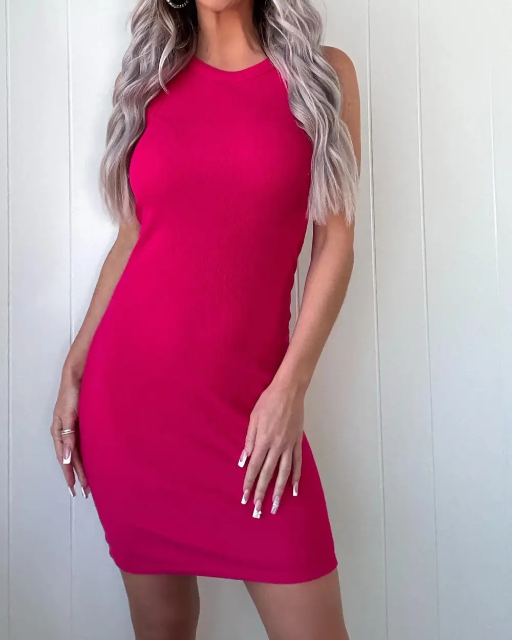 Fashion Ribbed Tank Dress