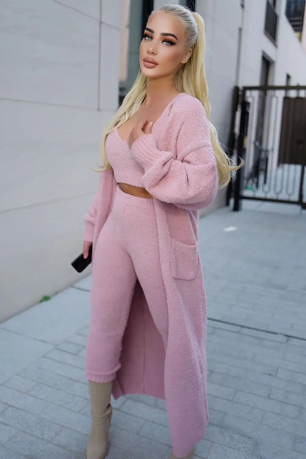 Living In It 3 Piece Legging Set - Pink