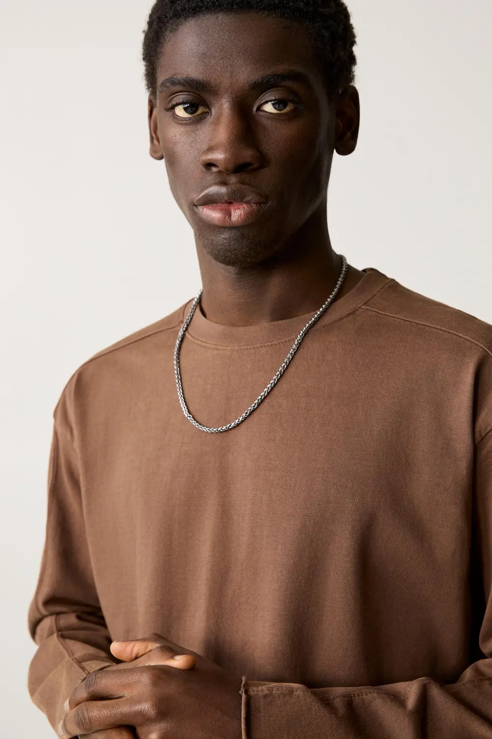 Faded T-shirt with frayed hem
