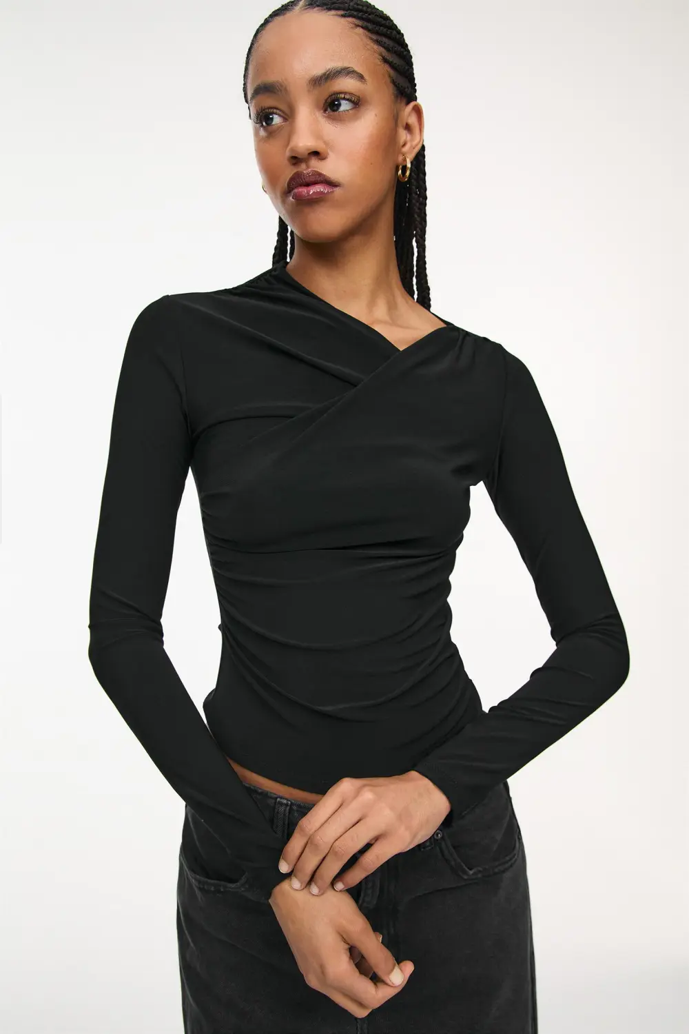 Crossover neckline top