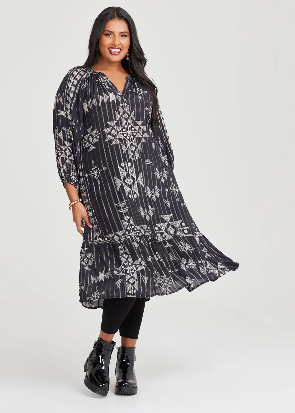 Natural Lurex Bianca Dress