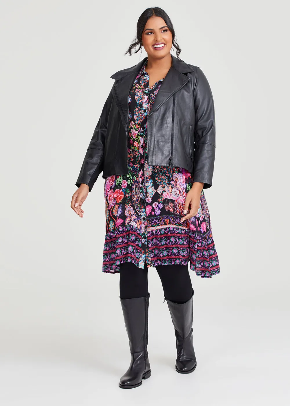 Natural Winter Garden Shirt Dress