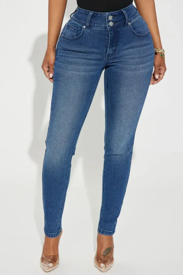 Hourglass Booty Lifter Stretch Skinny Jean - Dark Wash