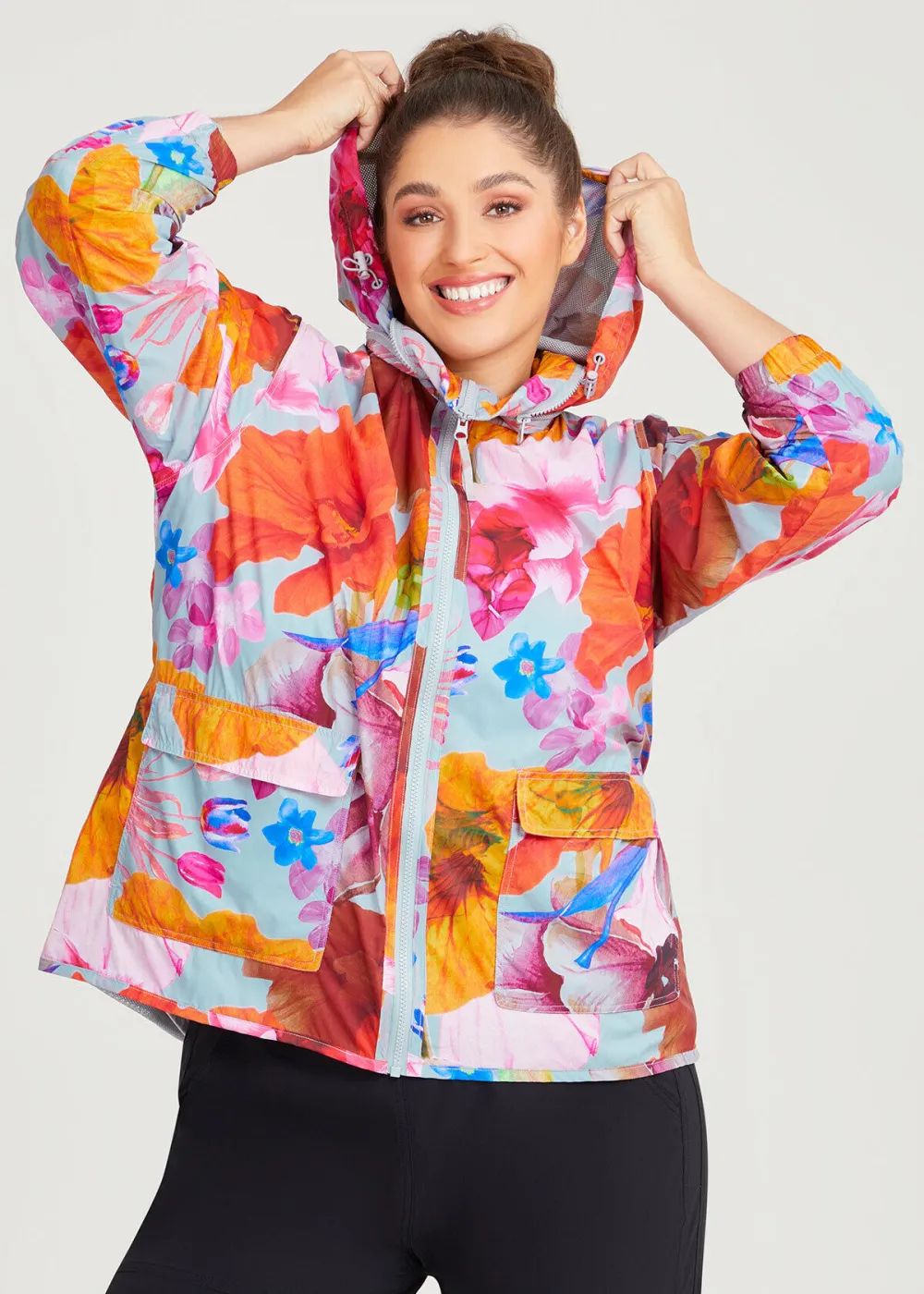 Active Floral Rain Jacket