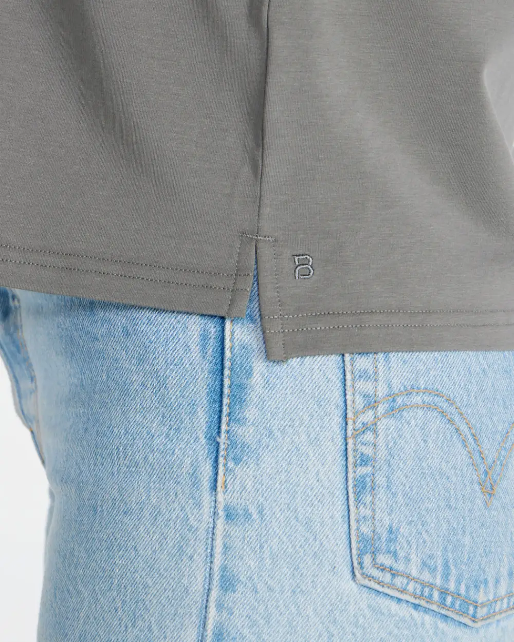 Lux Relaxed Split Hem Pocket Tee