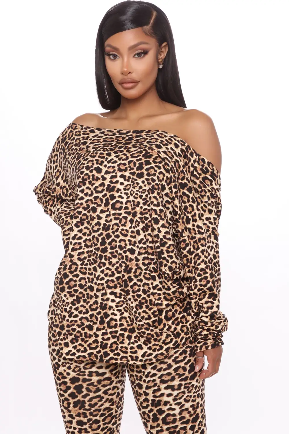 Don't Get This Twisted Pant Set - Leopard