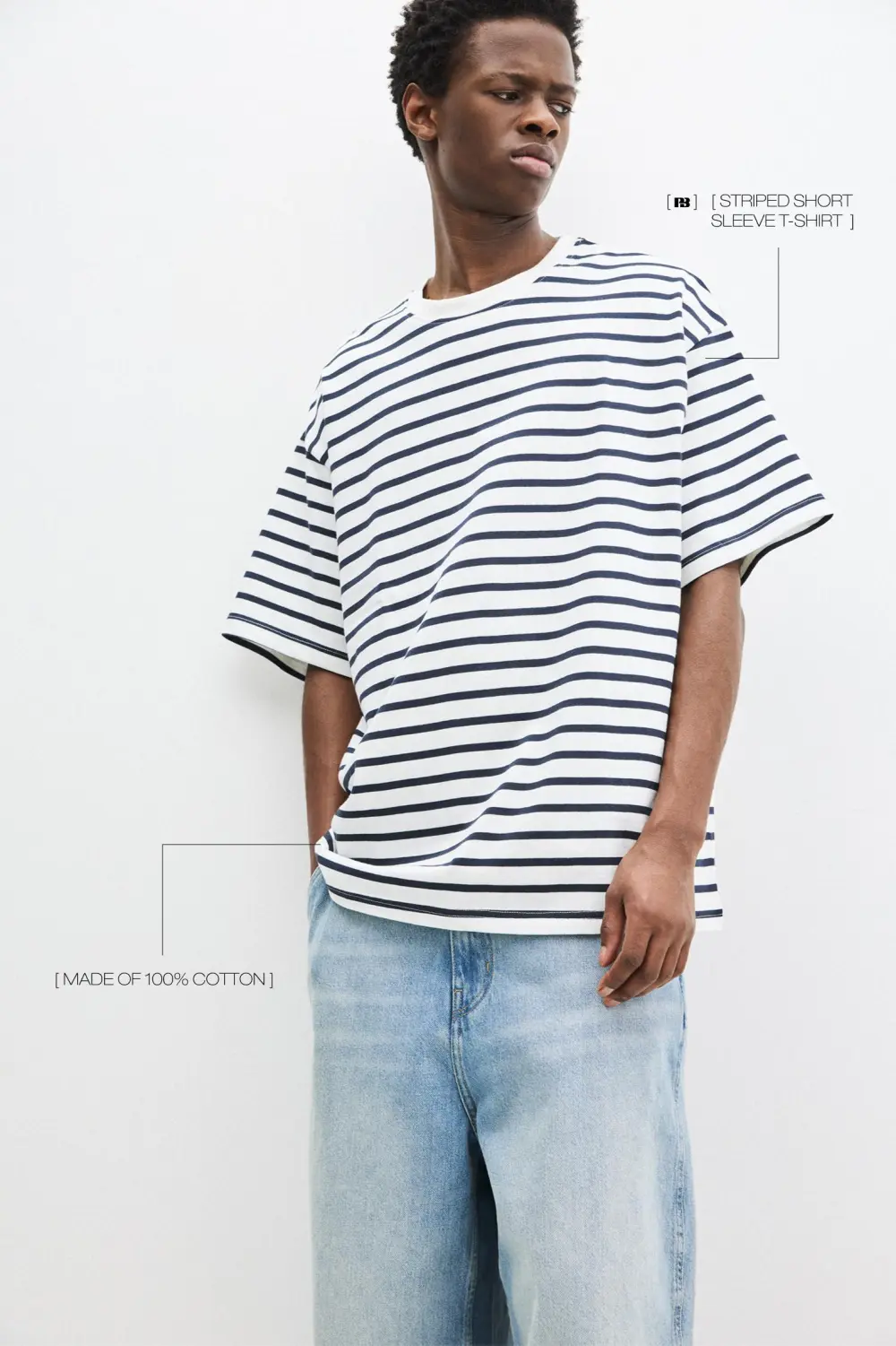 Striped short sleeve T-shirt