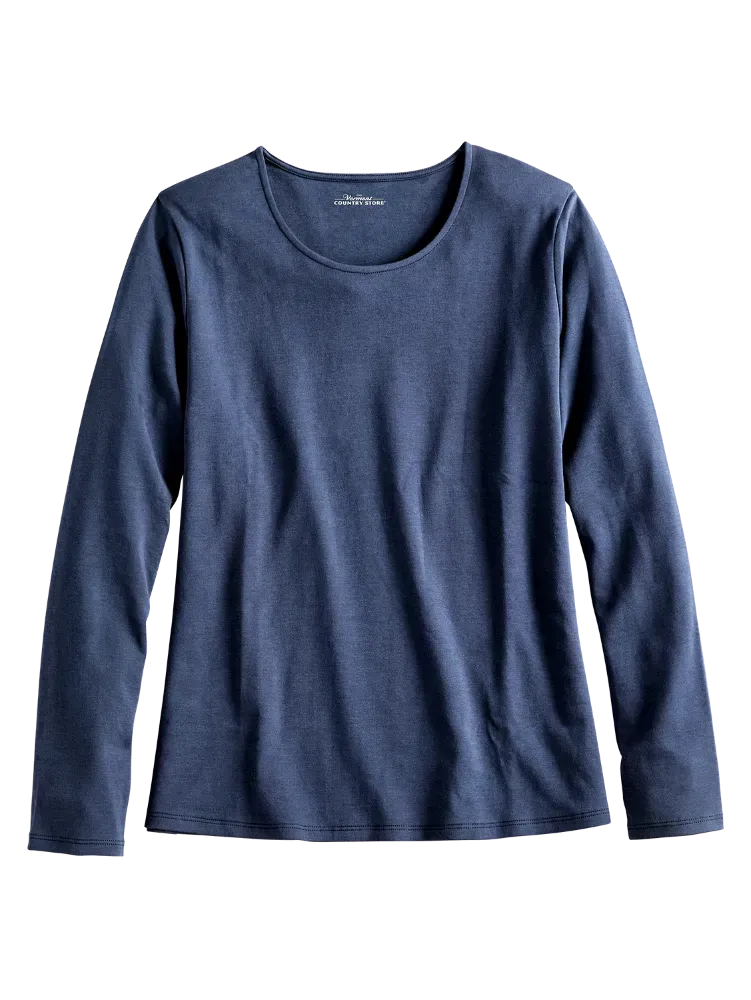 Women's USA Cotton Crewneck Long-Sleeve Tee