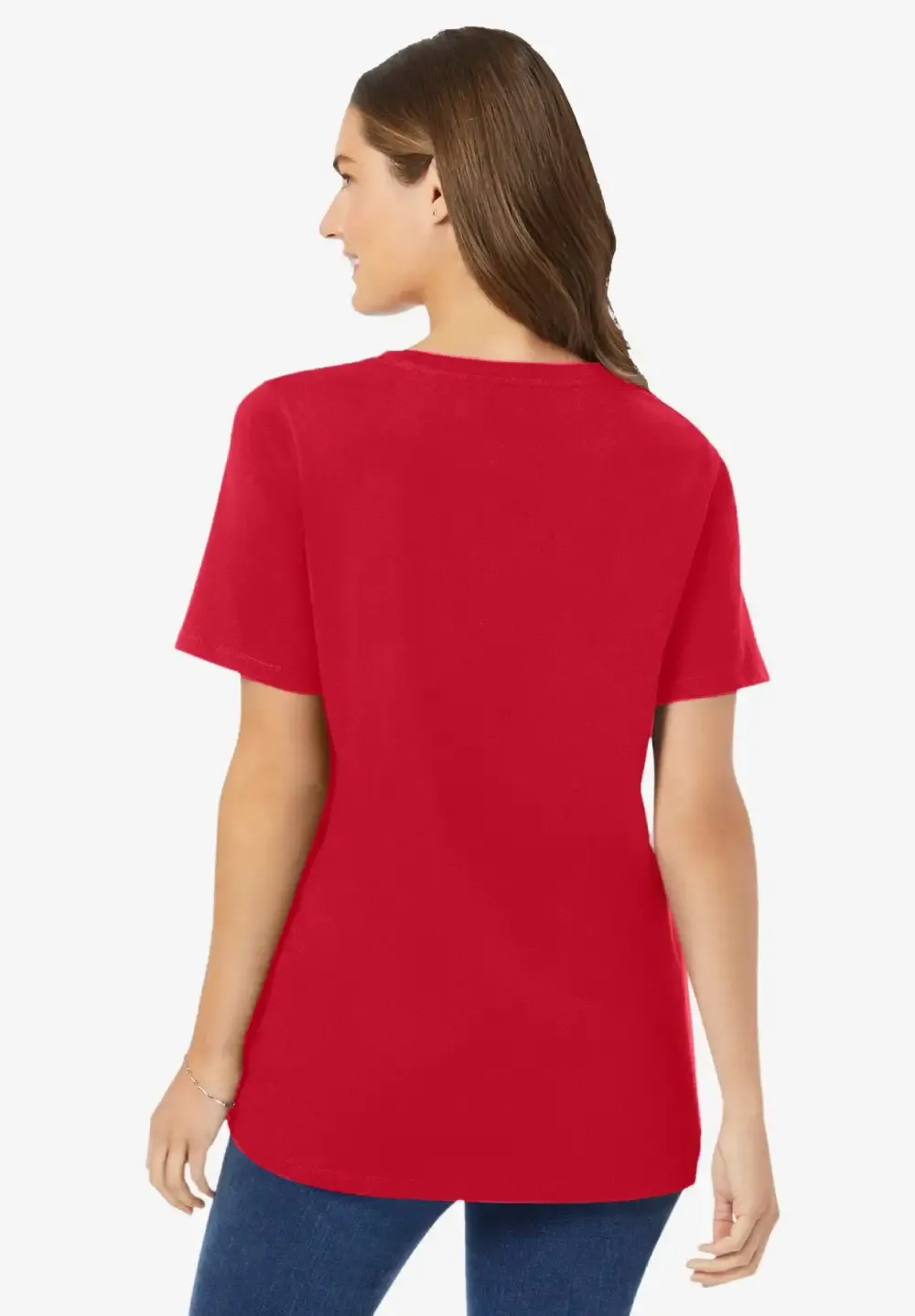 Perfect Short-Sleeve V-Neck Tee