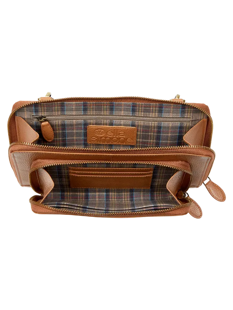 Ella Simone 3-in-1 Leather Crossbody Bag