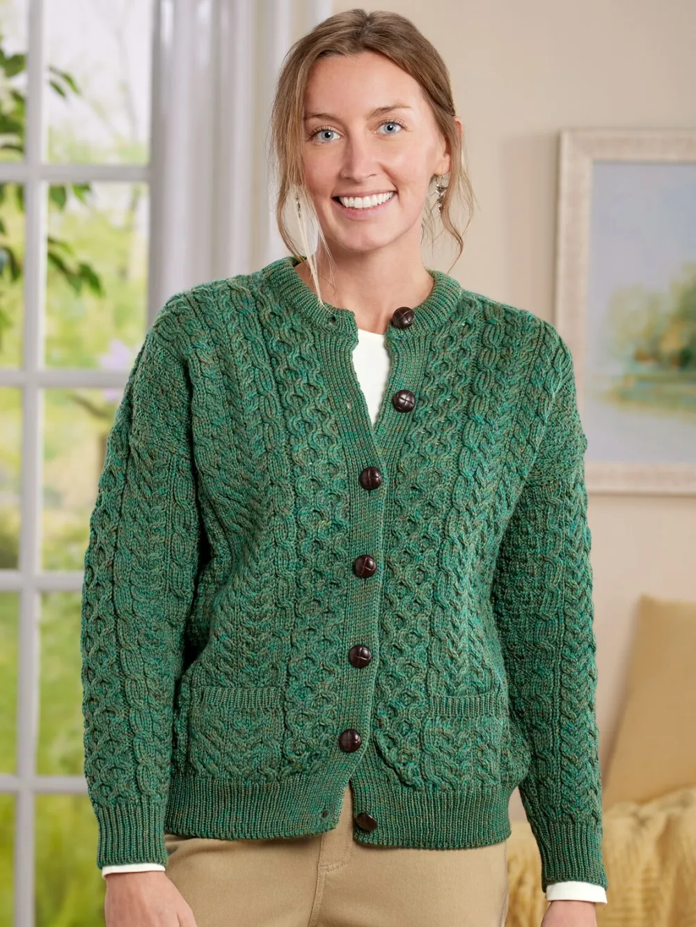 Women's Irish Wool Timeless Cardigan