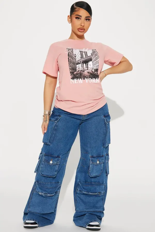 Brooklyn Baddie Short Sleeve TShirt - Mauve