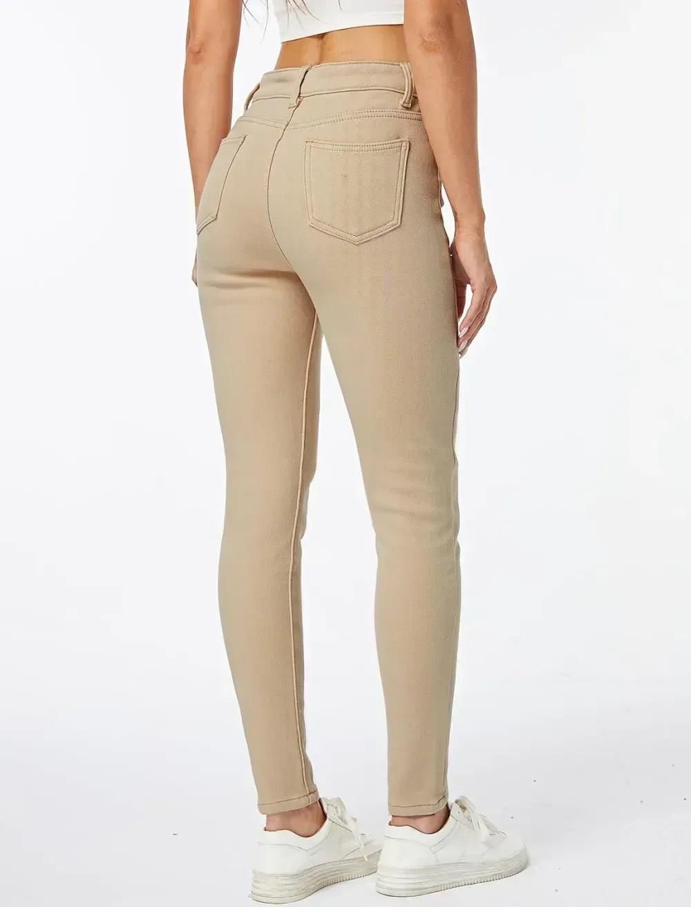 Women's Winter Fleece Lined Sherpa Thermal Skinny Pants Casual Warm Trousers