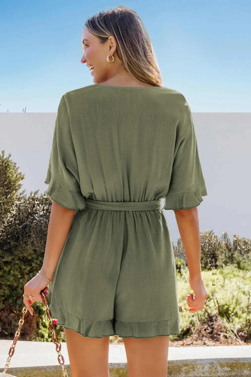 Clover Meadows Green Romper