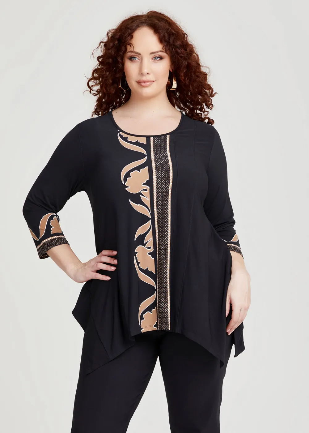 Border Print Top