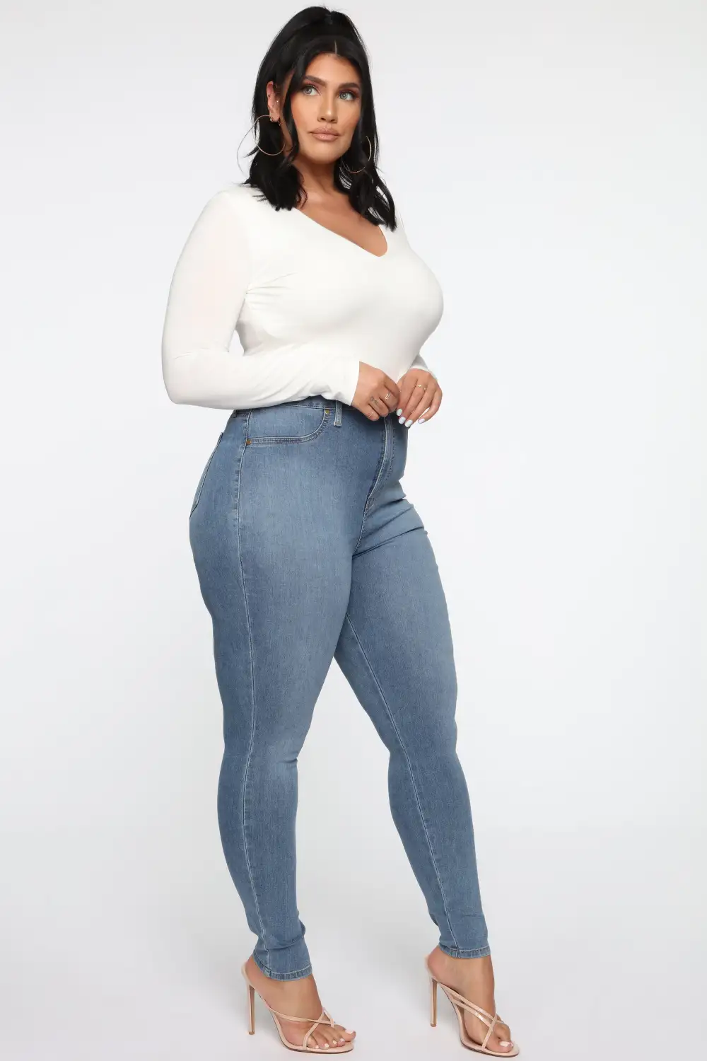 Flex Game Strong Super High Rise Skinny Jeans - Light Wash