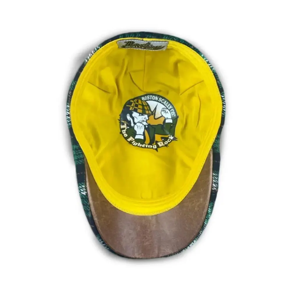 The Fighting Rock Boston Scally Cap - Green Plaid