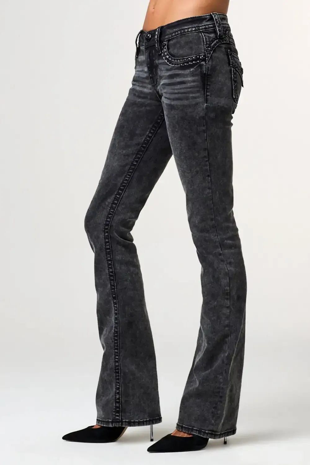 Zandra Stitched Bootcut Jeans
