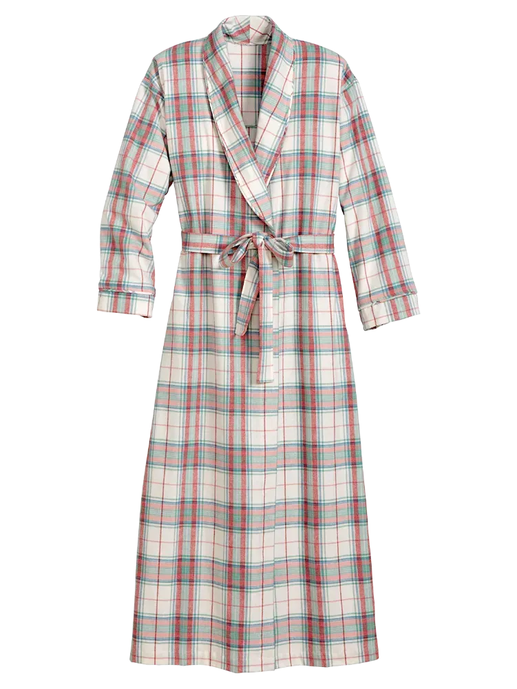 Women's Portuguese Cotton Flannel Wrap Robe