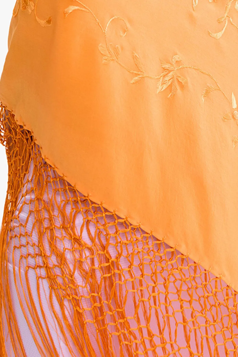 Mustard Women's Art Patterns Manila Shawl