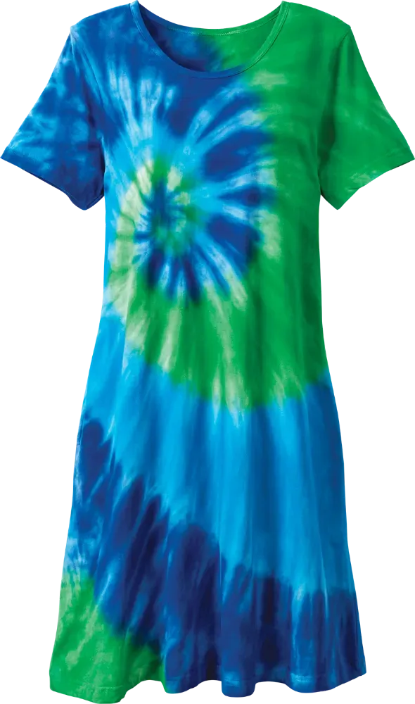 Tie-Dye Cotton T-Shirt Dress
