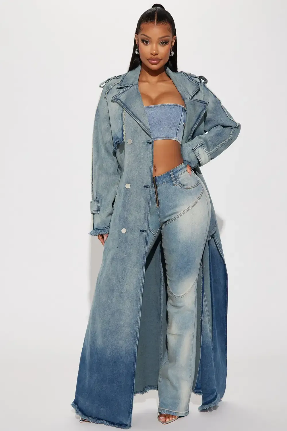Gabriella Stretch Moto Flare Jeans - Medium