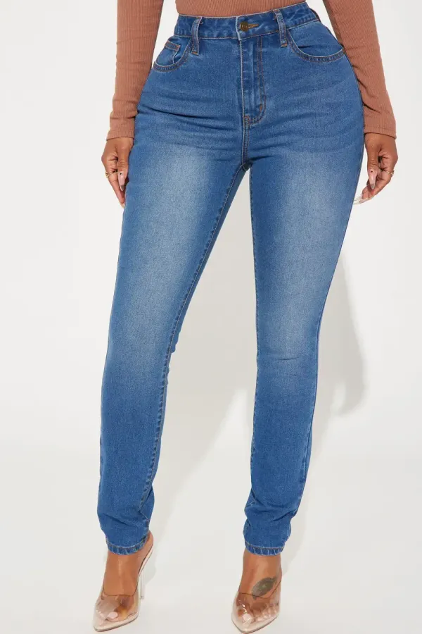 Brianna Basic Stretch Skinny Jeans - Medium Wash
