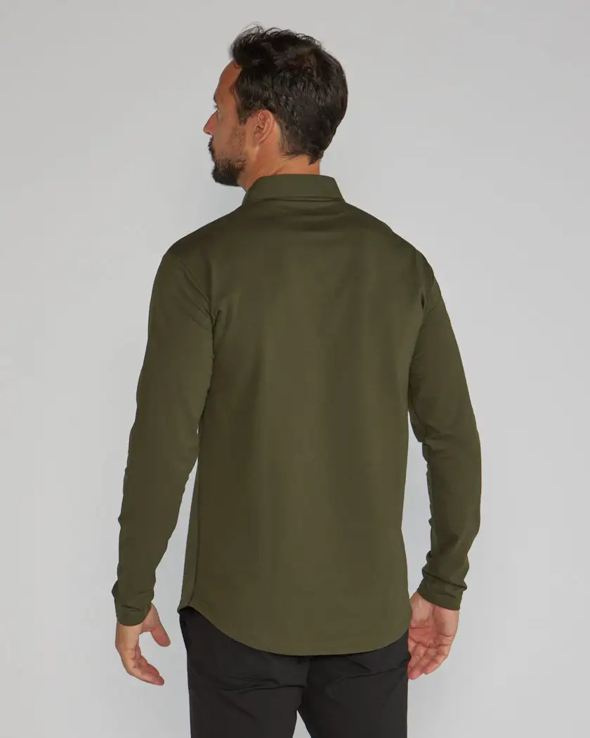 Drop-Cut Long Sleeve: Lux Polo