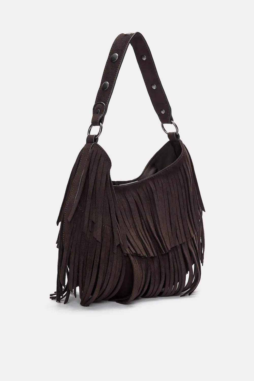 Bolso de hombro flecos