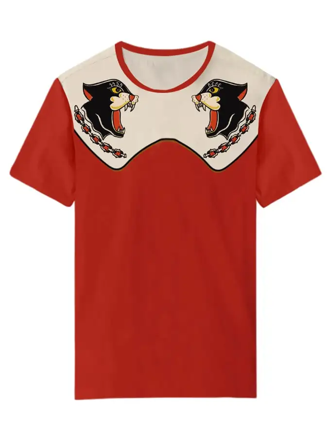 Women's Vintage Western Animal Print Casual T-shirt